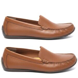 NEW Tommy Bahama Amalfi Mens 10D Tan Brown Leather Moccasin Loafers TB7S00145